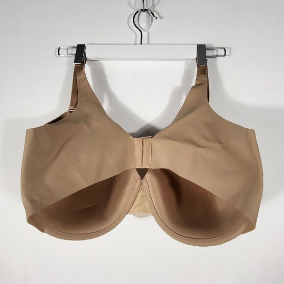SOMA Warm Amber 40G Vanishing 360 Wireless Bra Smoothing Seamless Edge Lace Trim - Picture 5 of 6